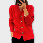 Marij – Γυναικείο πουλόβερ με V-λαιμόκοψη σε vintage στυλ