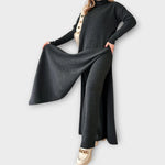 Μάξι Πλεκτό Φόρεμα με Χαλαρή Γραμμή