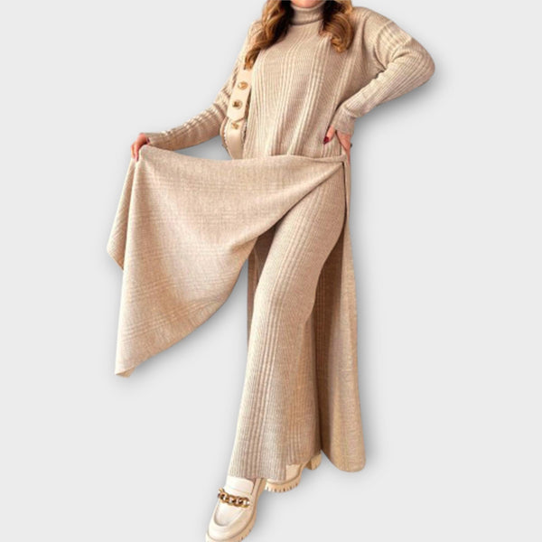 Μάξι Πλεκτό Φόρεμα με Χαλαρή Γραμμή