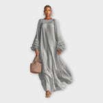 Αέρινο μακρύ φόρεμα με κομψές λεπτομέρειες