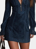 Αναστασία - Μίνι φόρεμα από σουέντ με δαντέλα