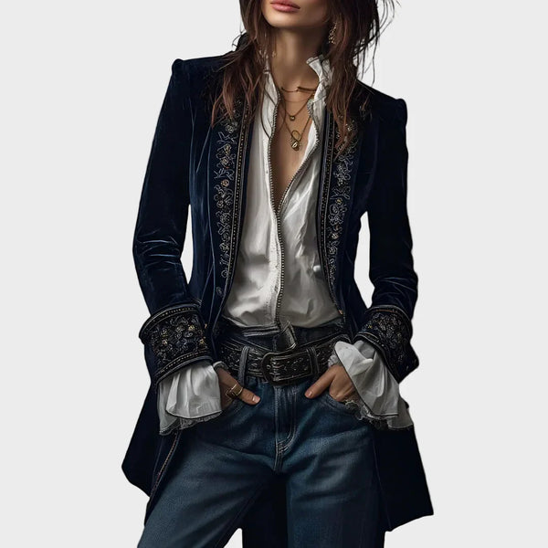 Σοφία - Βελούδινο Σακάκι με Κέντημα