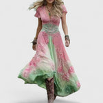 Λαοδίκη - Κομψό και ρέον φθινοπωρινό φόρεμα με ανθισμένα μοτίβα