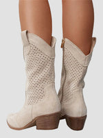 Ξένια - Μοντέρνες Καουμπόικες Μπότες από Τζιν με Πλαϊνό Φερμουάρ