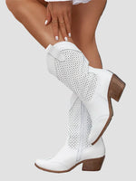 Ξένια - Μοντέρνες Καουμπόικες Μπότες από Τζιν με Πλαϊνό Φερμουάρ