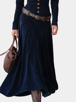 Χριστίνα - Φαρδύ σουέτ φόρεμα με σκίσιμο