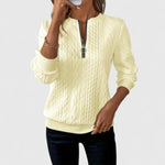 Παγώνα - Γυναικεία ζακέτα με φερμουάρ και πλεκτό σχέδιο για κομψή άνεση