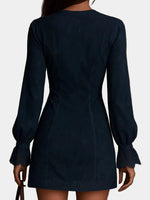 Αναστασία - Μίνι φόρεμα από σουέντ με δαντέλα